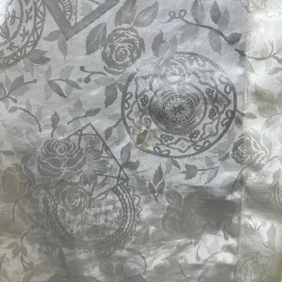 Vintage Victoria's Secret Gold Label White Satin Floral Kimono-Style Robe VTG OS - Picture 3 of 10